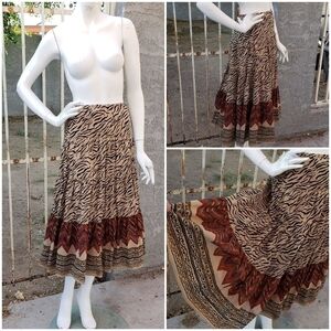 VINTAGE Lauren Jeans‎ Co Skirt  Tiered Peasant